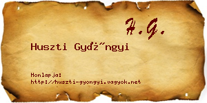 Huszti Gyöngyi névjegykártya