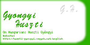 gyongyi huszti business card