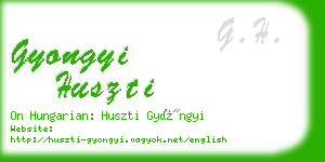 gyongyi huszti business card